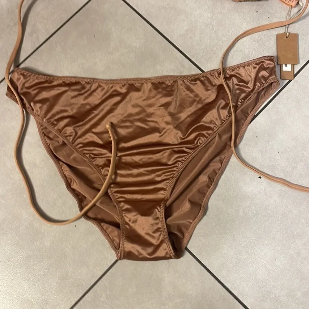 NWT Skims Nude Bikini top and Desert clay bikini bottoms